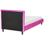 Bett mit Lattenrost Samtstoff FITOU 90 x 200 cm Fuchsia