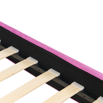 Bett mit Lattenrost Samtstoff FITOU 90 x 200 cm Fuchsia