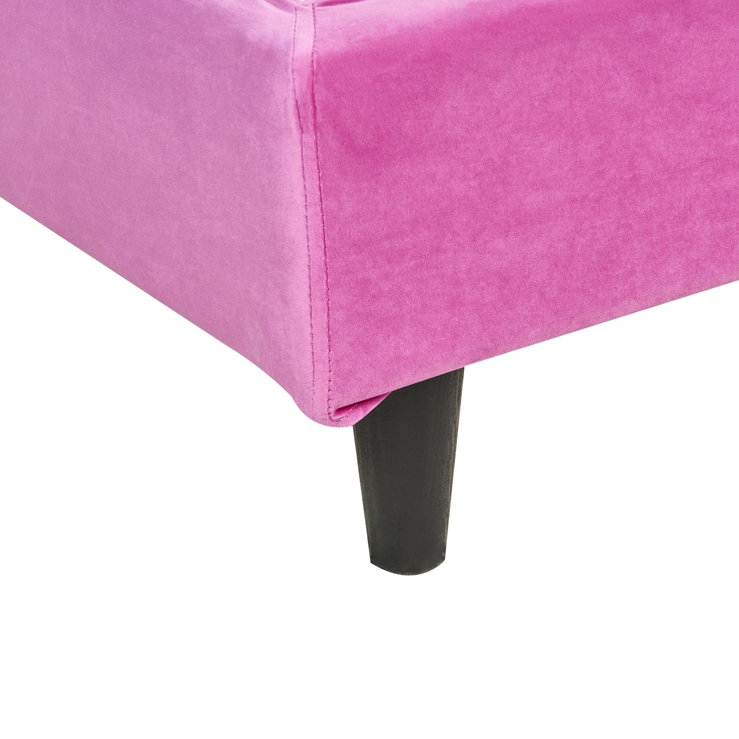 Bett mit Lattenrost Samtstoff FITOU 90 x 200 cm Fuchsia
