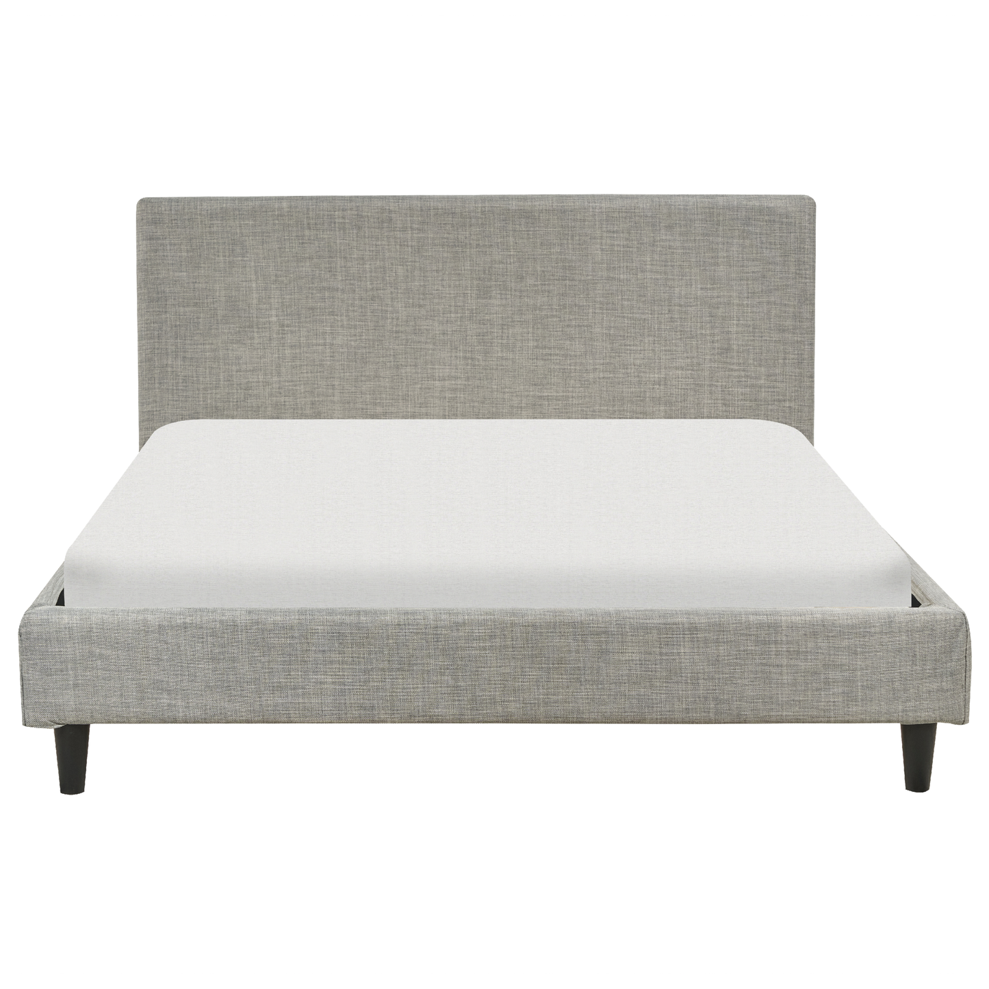 Bett mit Lattenrost Stoff FITOU 140 x 200 cm Hellgrau