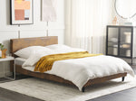 Bett mit Lattenrost Kunstleder FITOU 140 x 200 cm Braun