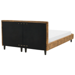 Bett mit Lattenrost Kunstleder FITOU 140 x 200 cm Braun