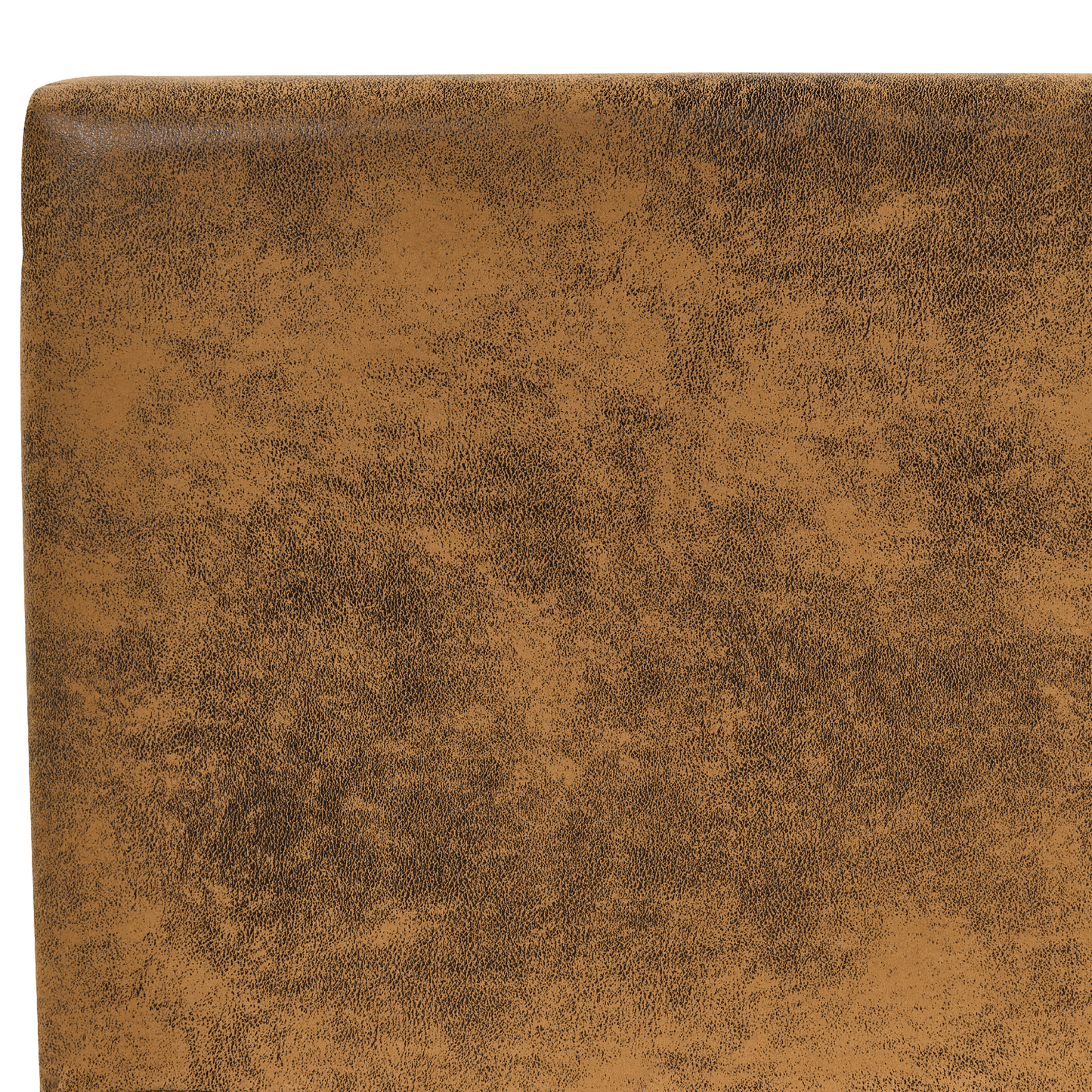 Bett mit Lattenrost Kunstleder FITOU 140 x 200 cm Braun