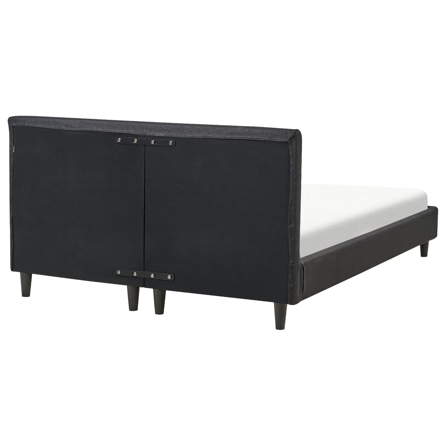 Bett mit Lattenrost Stoff FITOU 140 x 200 cm Schwarz