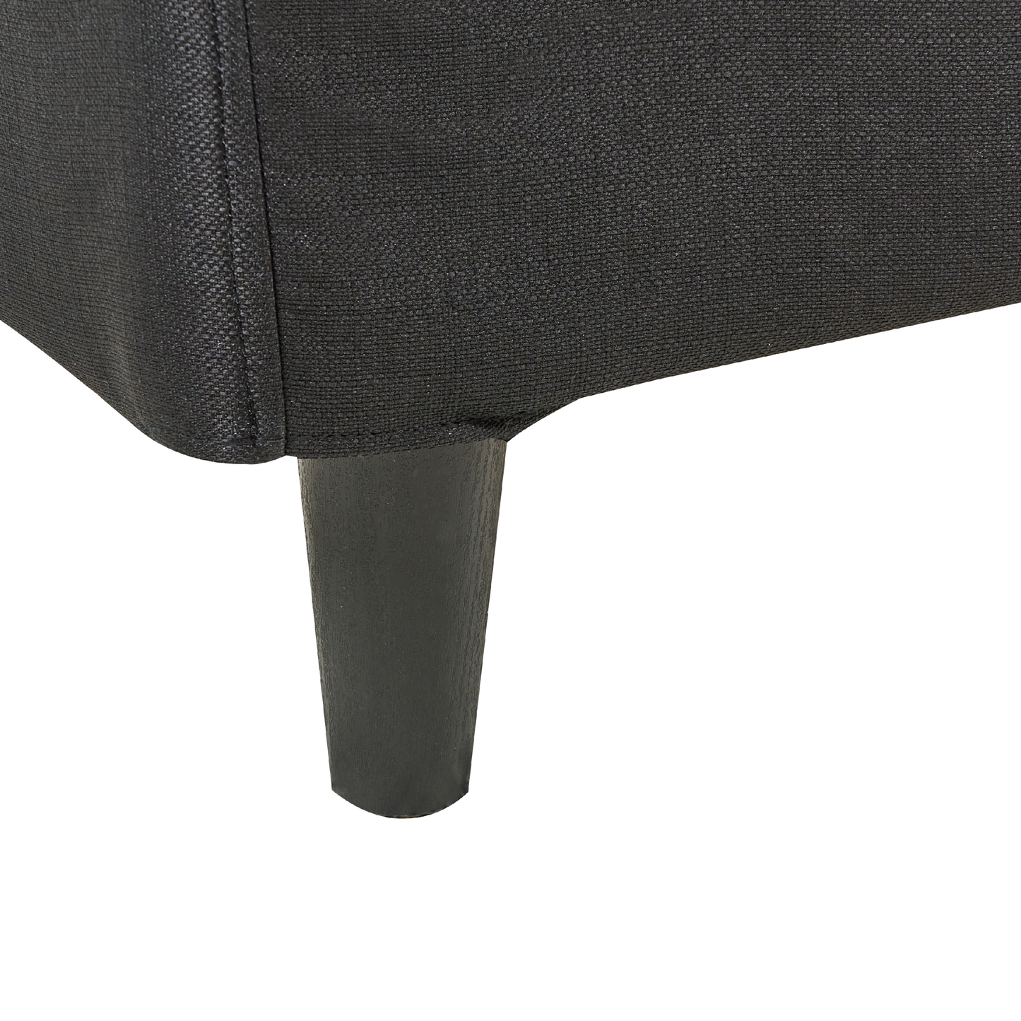 Bett mit Lattenrost Stoff FITOU 140 x 200 cm Schwarz