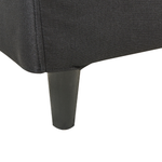 Bett mit Lattenrost Stoff FITOU 140 x 200 cm Schwarz