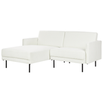 2-Sitzer Ecksofa cremeweiss rechtsseitig BREDA