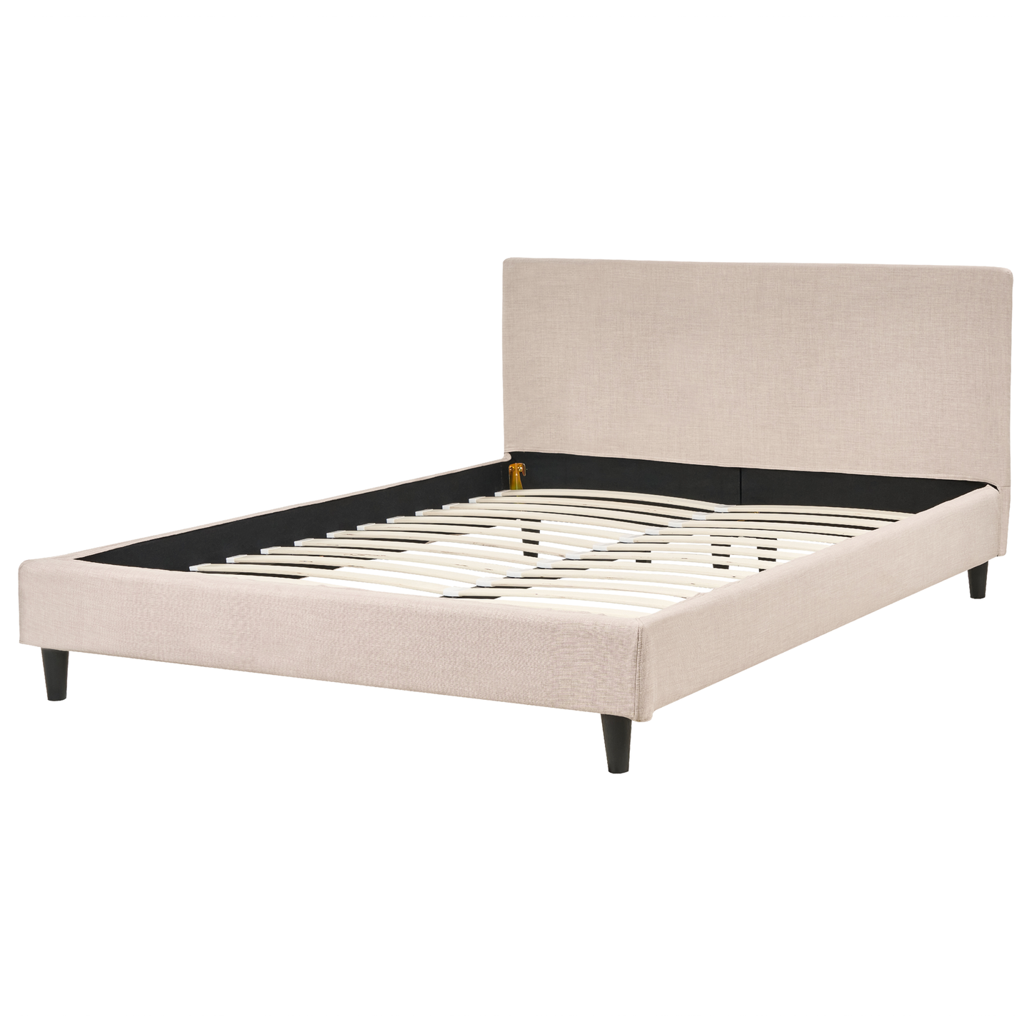 Bett mit Lattenrost Stoff FITOU 140 x 200 cm Beige