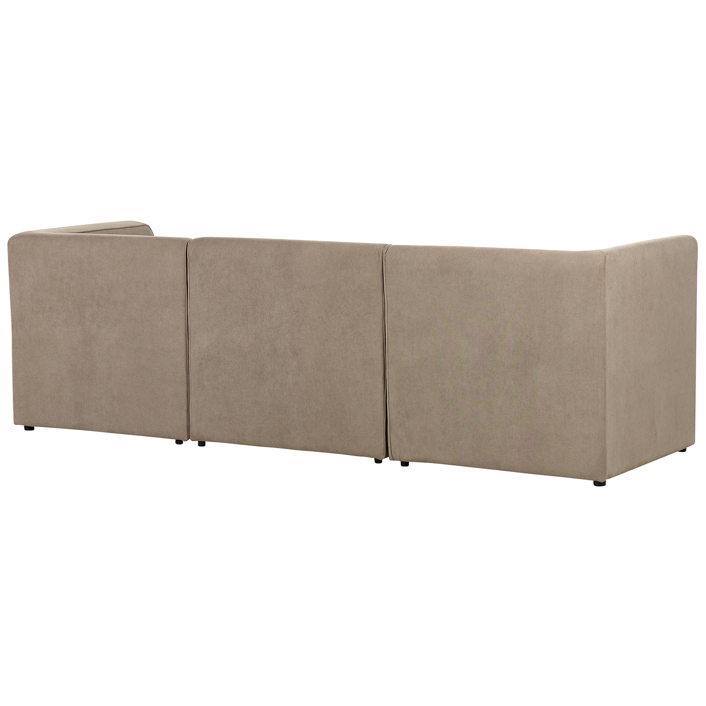 3-Sitzer Sofa Cord taupe mit Ottomane LEMVIG
