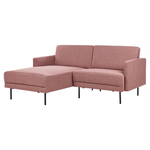 2-Sitzer Ecksofa rosa rechtsseitig BREDA