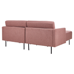 2-Sitzer Ecksofa rosa rechtsseitig BREDA
