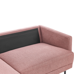 2-Sitzer Ecksofa rosa rechtsseitig BREDA