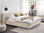 Bett mit Lattenrost Cord LINARDS 160 x 200 cm Beige