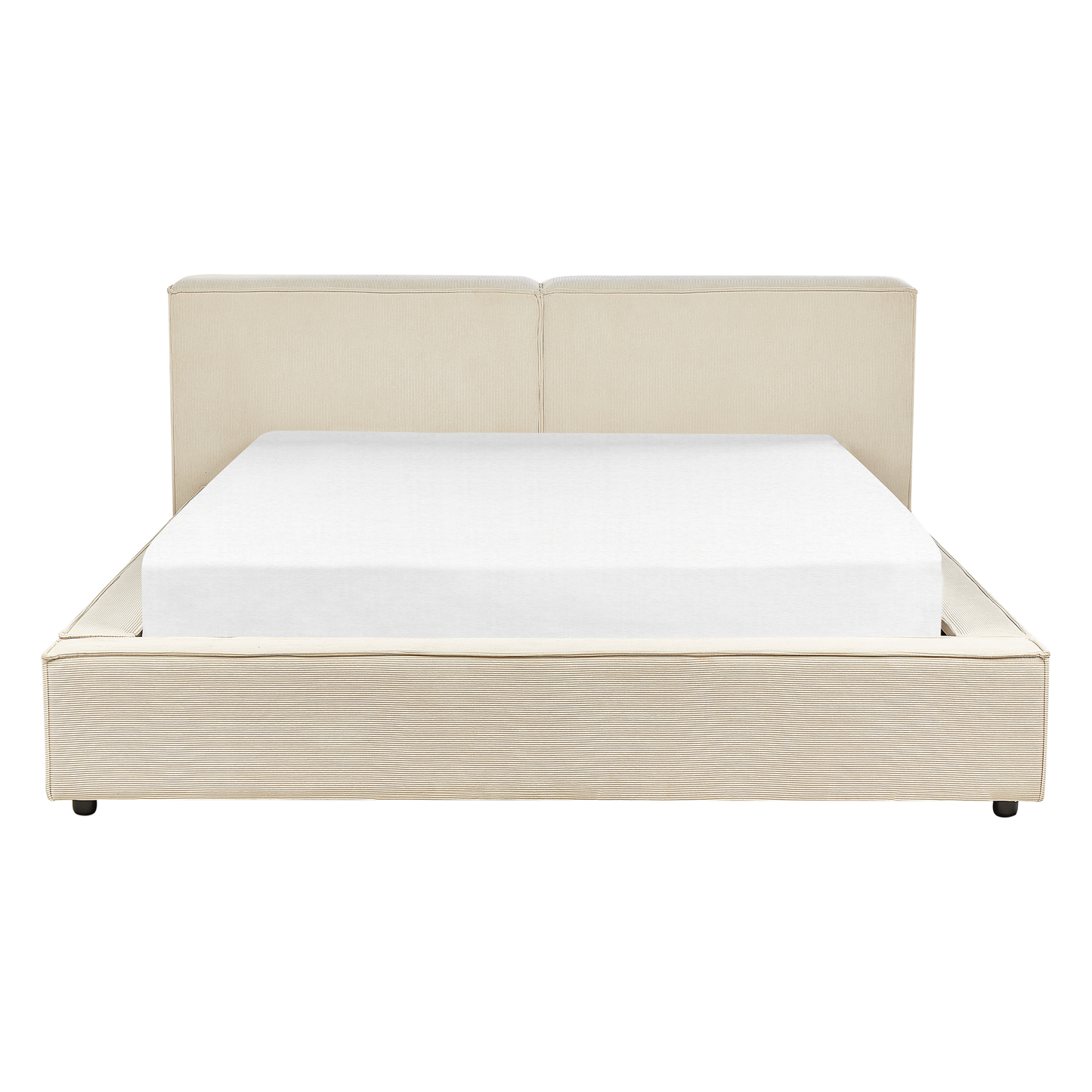 Bett mit Lattenrost Cord LINARDS 160 x 200 cm Beige