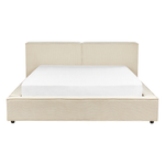 Bett mit Lattenrost Cord LINARDS 160 x 200 cm Beige