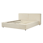 Bett mit Lattenrost Cord LINARDS 160 x 200 cm Beige