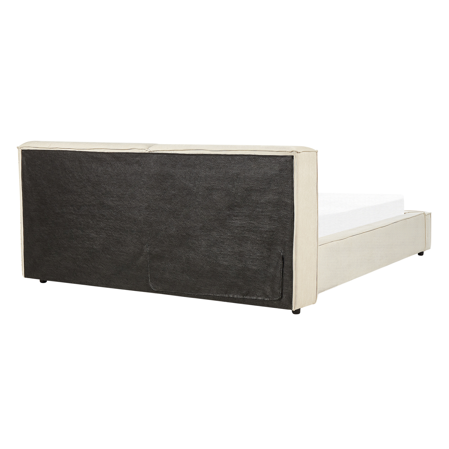 Bett mit Lattenrost Cord LINARDS 160 x 200 cm Beige