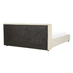 Bett mit Lattenrost Cord LINARDS 160 x 200 cm Beige