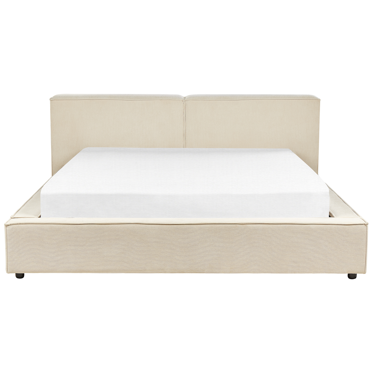 Bett mit Lattenrost Cord LINARDS 180 x 200 cm Beige