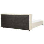 Bett mit Lattenrost Cord LINARDS 180 x 200 cm Beige