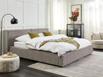 Bett mit Lattenrost Stoff LINARDS 180 x 200 cm Grau