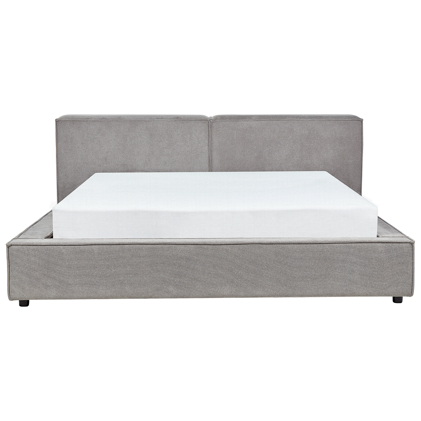 Bett mit Lattenrost Stoff LINARDS 180 x 200 cm Grau