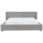 Bett mit Lattenrost Stoff LINARDS 180 x 200 cm Grau