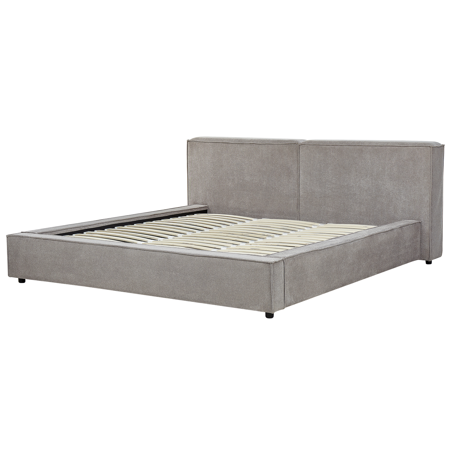 Bett mit Lattenrost Stoff LINARDS 180 x 200 cm Grau