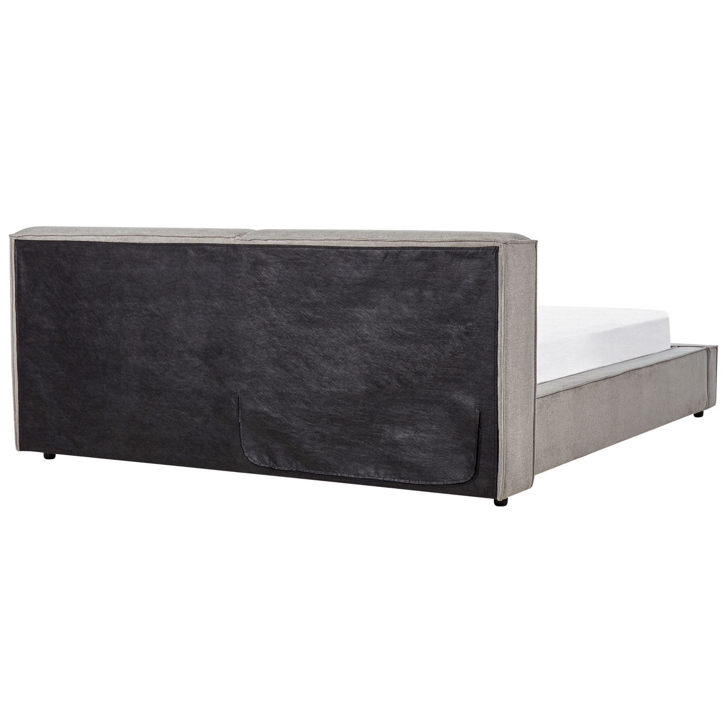 Bett mit Lattenrost Stoff LINARDS 180 x 200 cm Grau