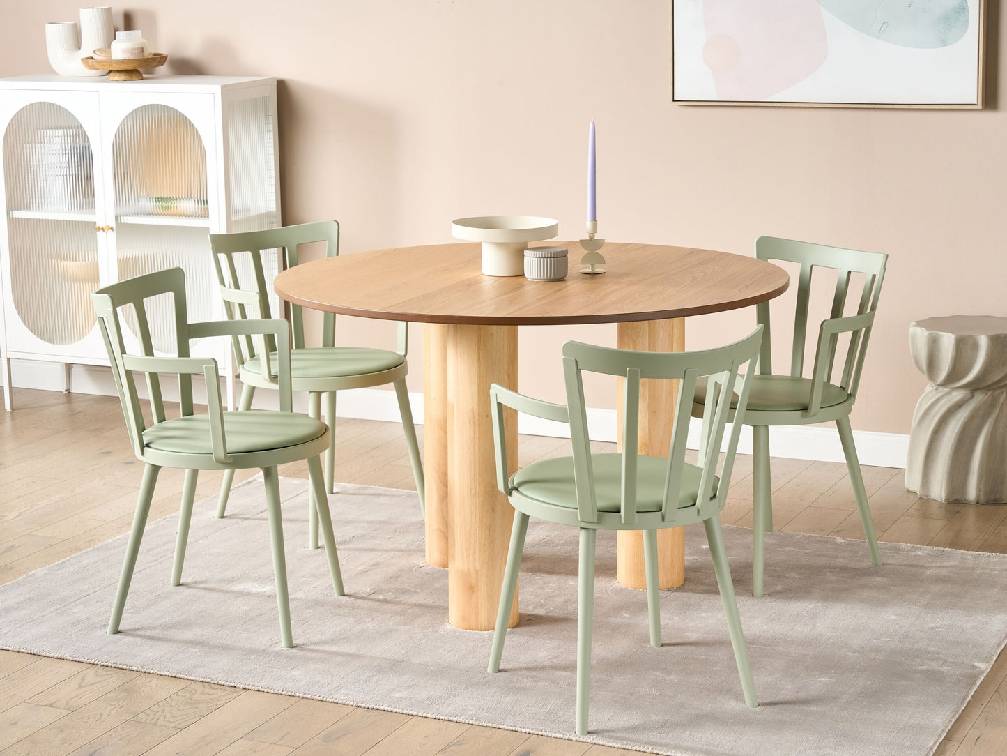 Esszimmerstuhl 4er Set MORILL Hellgrün