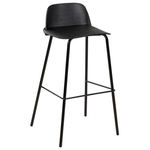 Set mit 4 Barstühlen MORA Schwarz