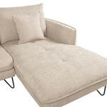 3-Sitzer Ecksofa beige linksseitig SERSAN