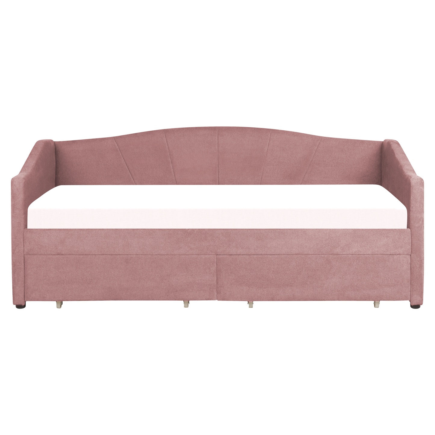 Tagesbett mit Stauraum Stoff VITTEL 90 x 200 cm Rosa
