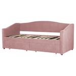 Tagesbett mit Stauraum Stoff VITTEL 90 x 200 cm Rosa