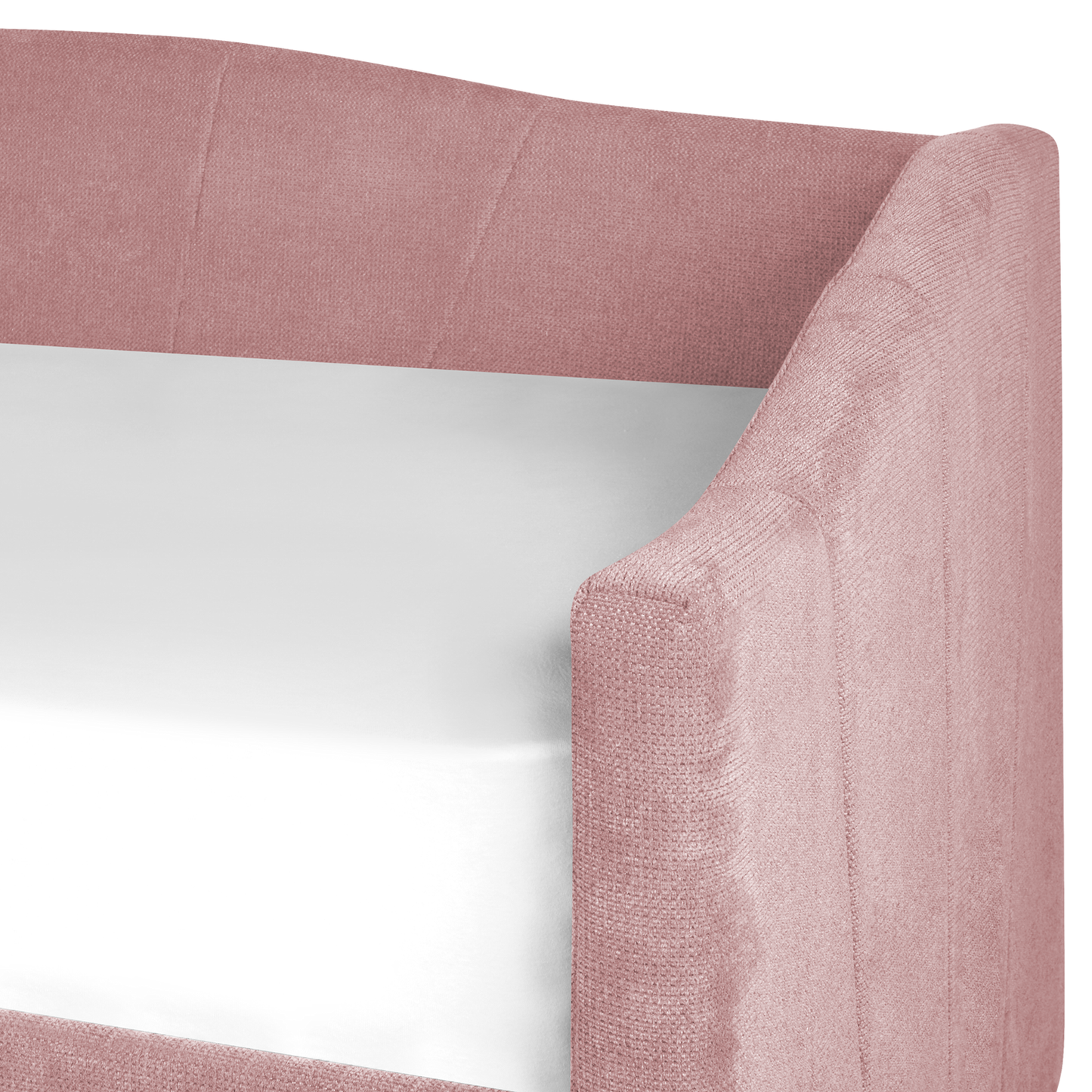 Tagesbett mit Stauraum Stoff VITTEL 90 x 200 cm Rosa