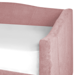 Tagesbett mit Stauraum Stoff VITTEL 90 x 200 cm Rosa