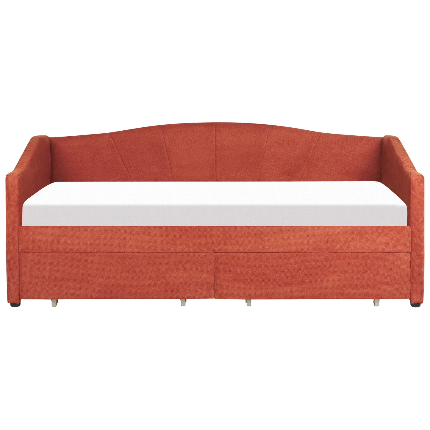 Tagesbett mit Stauraum Stoff VITTEL 90 x 200 cm Rot