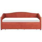 Tagesbett mit Stauraum Stoff VITTEL 90 x 200 cm Rot