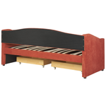 Tagesbett mit Stauraum Stoff VITTEL 90 x 200 cm Rot