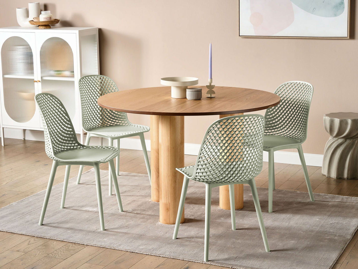 Esszimmerstuhl 4er Set EMORY Hellgrün