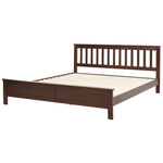Bett mit Lattenrost Kiefernholz MAYENNE 180 x 200 cm Dunkelbraun