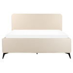 Bett mit Lattenrost Cord VALOGNES 160 x 200 cm Hellbeige