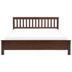 Bett mit Lattenrost Kiefernholz MAYENNE 180 x 200 cm Dunkelbraun