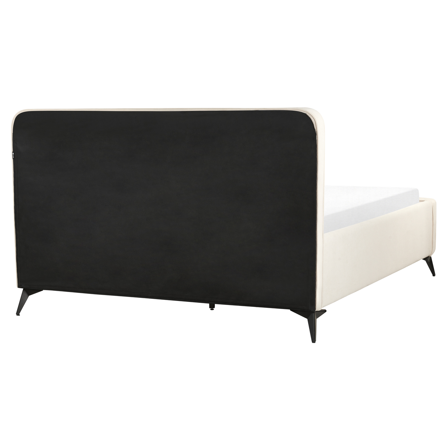 Bett mit Lattenrost Cord VALOGNES 160 x 200 cm Hellbeige