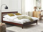 Bett mit Lattenrost Kiefernholz MAYENNE 160 x 200 cm Dunkelbraun