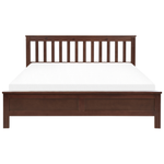 Bett mit Lattenrost Kiefernholz MAYENNE 160 x 200 cm Dunkelbraun