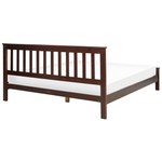 Bett mit Lattenrost Kiefernholz MAYENNE 160 x 200 cm Dunkelbraun