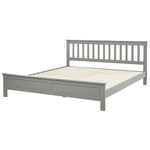 Bett mit Lattenrost Kiefernholz MAYENNE 180 x 200 cm Grau