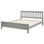 Bett mit Lattenrost Kiefernholz MAYENNE 160 x 200 cm Grau