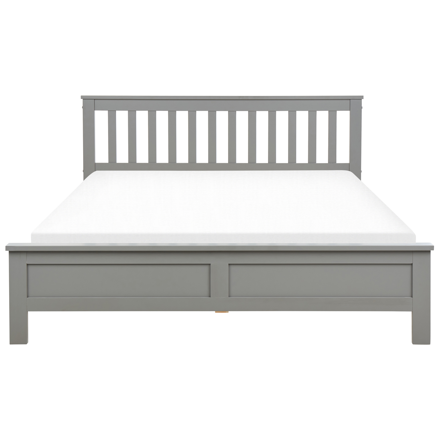 Bett mit Lattenrost Kiefernholz MAYENNE 160 x 200 cm Grau